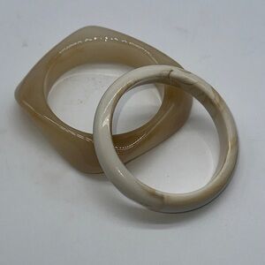 Stylish Beige and Cream Bracelet Duo